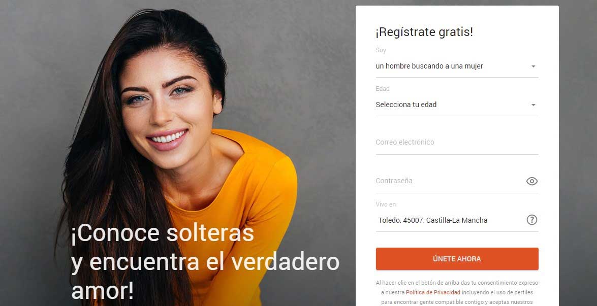 exemple of registratiom process at Setravieso dating website