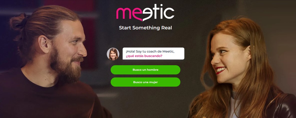 screenshot of meetic datig website's homegape