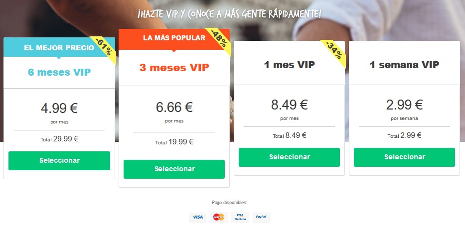 prices for VIP in mobifriends